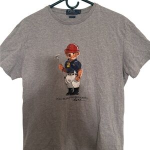 Polo by Ralph Lauren Gray Short Sleeve Tee with Graphic Design